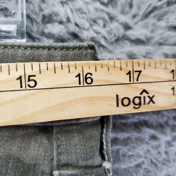 Universal Thread Jeans Womens 12/31R Green Camo High Rise Skinny Stretch - Picture 7 of 12